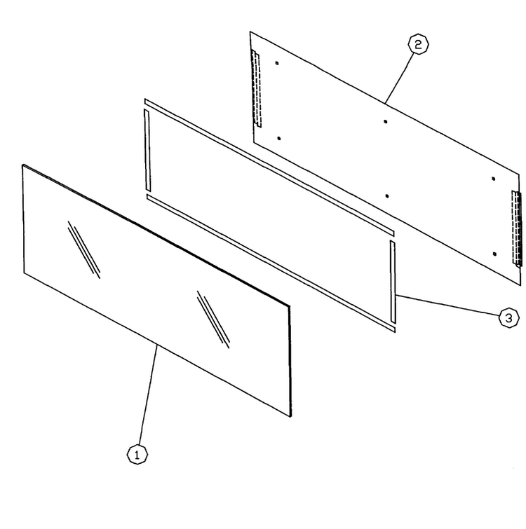 Backing Panel Diagram and Parts List for MWO30  Dacor Warming Drawer