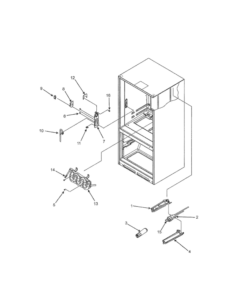 Water Dispenser, Filter, & Tank Diagram and Parts List for EF36BNDFSS  Dacor Refrigerator