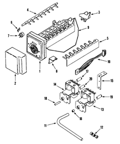 Part Location Diagram of DA81-09698A Samsung SVC-THERMOSTAT