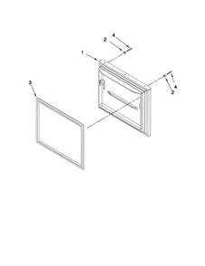 Freezer Door Parts Diagram and Parts List for EF36BNNFSS11  Dacor Refrigerator