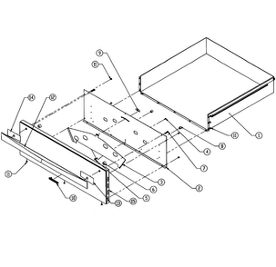 Drawer Assy Diagram and Parts List for PW30  Dacor Warming Drawer