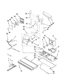 Unit Parts Diagram and Parts List for EF36BNNFSSPD  Dacor Refrigerator