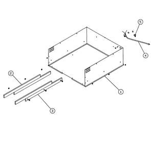 Chassis Bottom Diagram and Parts List for PWO24  Dacor Warming Drawer