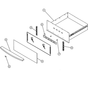 Drawer Assy Diagram and Parts List for PWO24  Dacor Warming Drawer