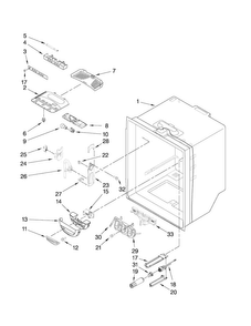 Refrigerator Liner Parts Diagram and Parts List for EF36BNNFSSPD  Dacor Refrigerator