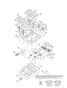 Cooktop After Serial #mf0000000 Diagram and Parts List for SGM304S  Dacor Cooktop