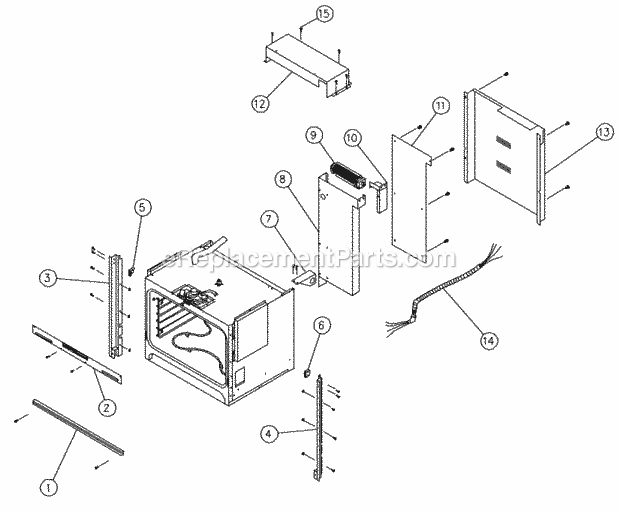 Oven assy Parts Diagram and Parts List for MCS130  Dacor Wall Oven