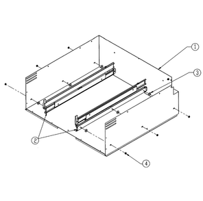 Cabinet Assy Diagram and Parts List for PW30  Dacor Warming Drawer