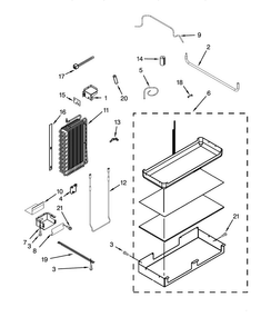 Lower Unit/tube Parts Diagram and Parts List for DYF48BNDI00  Dacor Refrigerator