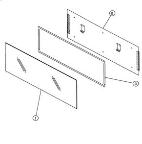 Back Panel Diagram and Parts List for PWO24  Dacor Warming Drawer