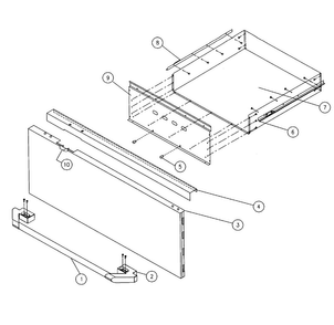 Drawer Assy Diagram and Parts List for EDWO24  Dacor Warming Drawer