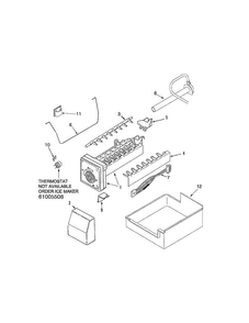 Ice Maker Diagram and Parts List for EF36BNDFSS  Dacor Refrigerator