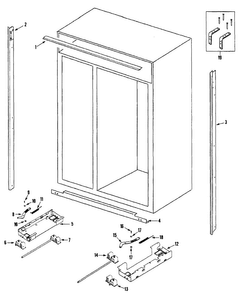Part Location Diagram of DA81-08069A Samsung SVC TRIM CABINET SIDE RTSLV