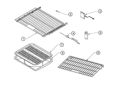 Miscellaneous Parts Diagram and Parts List for RO230FS  Dacor Wall Oven