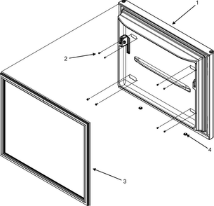 Freezer Door Diagram and Parts List for EF36BNDFSS  Dacor Refrigerator
