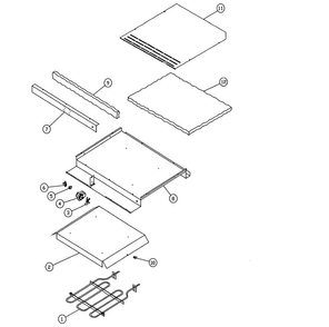 Chassis-2 Diagram and Parts List for IWO27  Dacor Warming Drawer