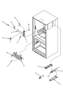 Water Dispenser/water Filter/water Tank Diagram and Parts List for EF36RNDFSS  Dacor Refrigerator