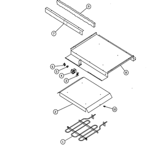 Chassis-2 Diagram and Parts List for EWO24  Dacor Warming Drawer
