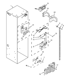 Refrigerator Liner Diagram and Parts List for DYF48BIWS00  Dacor Refrigerator
