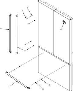 Handles Diagram and Parts List for EF36BNDFSS  Dacor Refrigerator