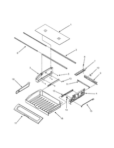 Pantry Assembly Diagram and Parts List for EF36BNDFSS  Dacor Refrigerator