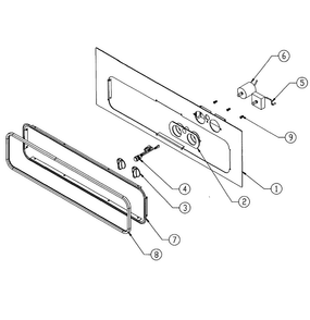 Front Frame Diagram and Parts List for PW30  Dacor Warming Drawer