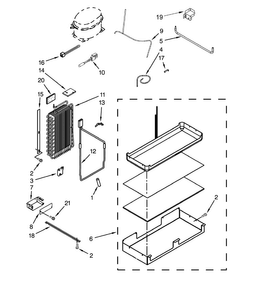 Lower Unit & Tube Parts Diagram and Parts List for DYF42BIWS00  Dacor Refrigerator