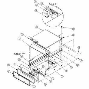 Chassis Assy Diagram and Parts List for RWDV30  Dacor Warming Drawer