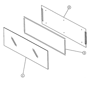 Backing Panel Diagram and Parts List for MWO30  Dacor Warming Drawer