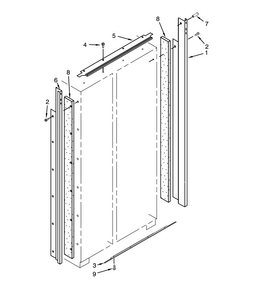 Cabinet Trim Diagram and Parts List for DYF48BNDI00  Dacor Refrigerator