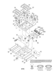Cooktop Before Serial #mf0000000 Diagram and Parts List for SGM304S  Dacor Cooktop