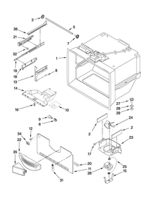 Freezer Liner Parts Diagram and Parts List for EF36BNNFSSPD  Dacor Refrigerator