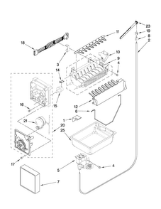 Icemaker Parts Diagram and Parts List for EF36BNNFSS11  Dacor Refrigerator