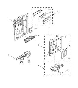 Dispenser Diagram and Parts List for DYF42BIWS00  Dacor Refrigerator