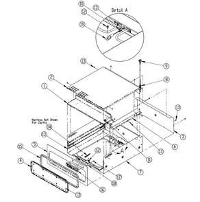 Chassis Assy Diagram and Parts List for ERWD30B  Dacor Warming Drawer