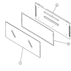 Back Panel Diagram and Parts List for EWO24  Dacor Warming Drawer