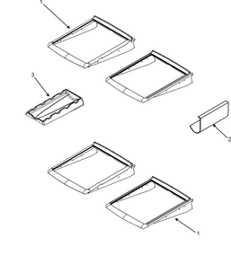 Refrigerator Shelves Diagram and Parts List for EF36RNDFSS  Dacor Refrigerator