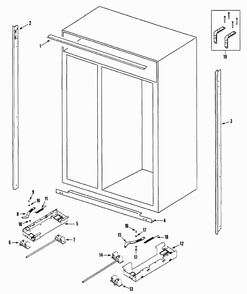 Cabinet Diagram and Parts List for EF48BNDBSS  Dacor Refrigerator