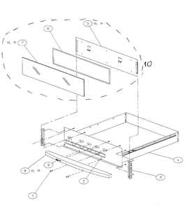 Part Location Diagram of 27218 Dacor DAMPER SLIDE ASSEMBLY