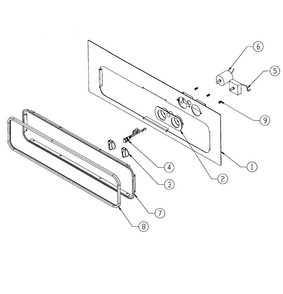Front Frame Diagram and Parts List for EW27  Dacor Warming Drawer
