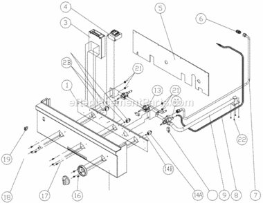Control Panel Assembly Diagram and Parts List for EOG303  Dacor Grill Accessories