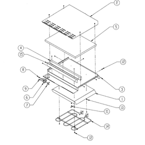 Top Can Assy Diagram and Parts List for EW27  Dacor Warming Drawer