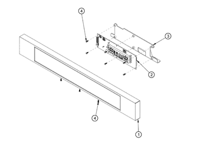 Control Panel Diagram and Parts List for RO130FS  Dacor Wall Oven