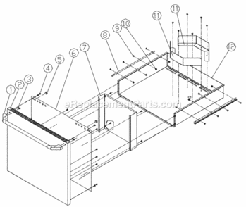 Tank Drawer Diagram and Parts List for OGC36  Dacor Grill Accessories