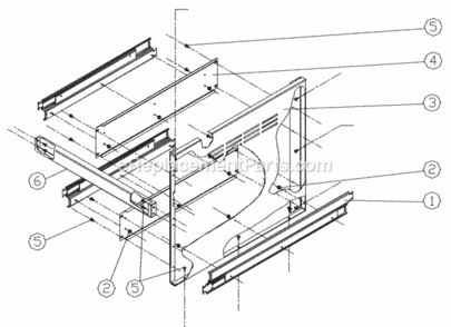 Drawer Divider Assembly Diagram and Parts List for OGC36  Dacor Grill Accessories
