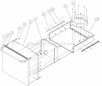 Tank Drawer Diagram and Parts List for OGC52  Dacor Grill Accessories