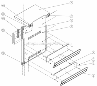 Part Location Diagram of DE81-02764A Samsung SVC-LEFT SIDE SHELF BREAK ASSY