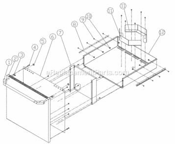 Tank Drawer Diagram and Parts List for OGCW52  Dacor Grill Accessories
