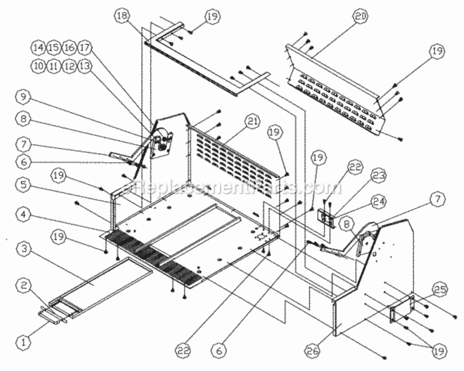 Chassis Diagram and Parts List for EOG303  Dacor Grill Accessories