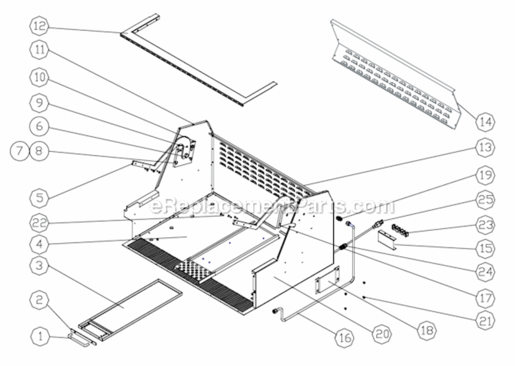 Chassis_Assembly Diagram and Parts List for EOG36  Dacor Grill